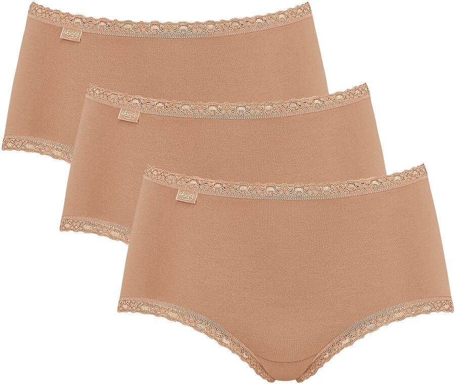 Sloggi Midislip 24 7 Cotton Lace met delicaat kant katoenmix. ondoorzichtig heupmodel (3 stuks) - Foto 3