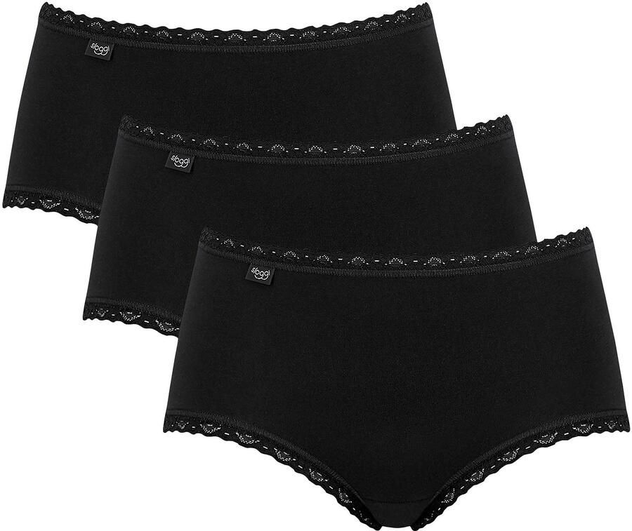 Sloggi Midislip 24 7 Cotton Lace met delicaat kant katoenmix. ondoorzichtig heupmodel (3 stuks) - Foto 5