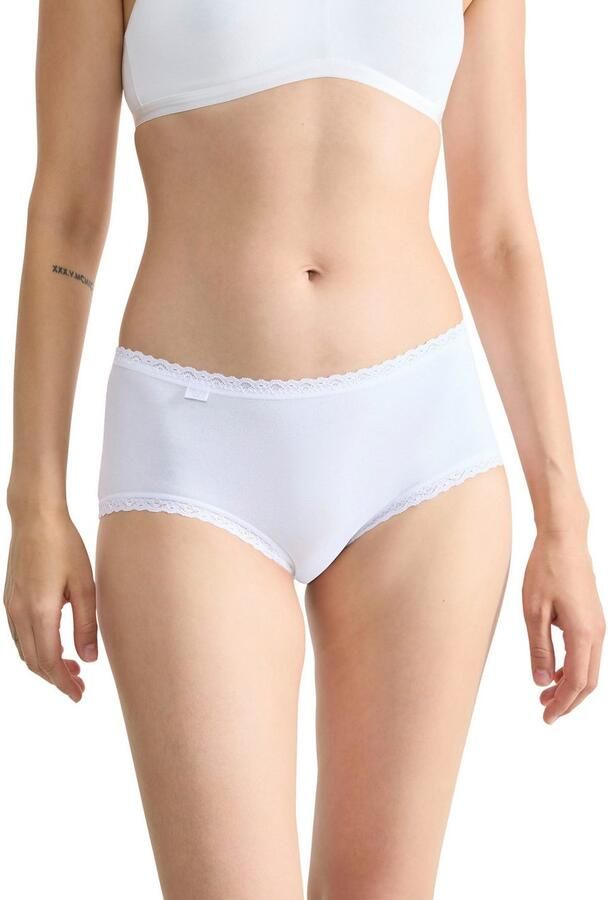 Sloggi Midislip 24 7 Cotton Lace met delicaat kant katoenmix. ondoorzichtig heupmodel (3 stuks) - Foto 4