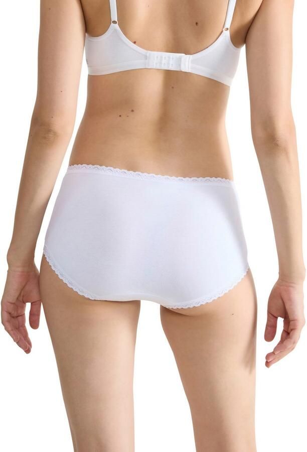 Sloggi Midislip 24 7 Cotton Lace met delicaat kant katoenmix. ondoorzichtig heupmodel (3 stuks) - Foto 3