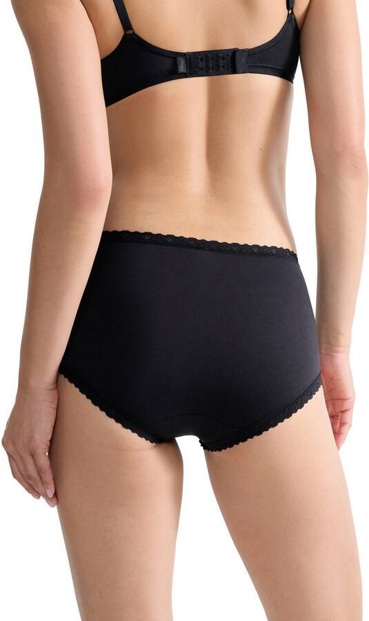 Sloggi Midislip 24 7 Cotton Lace met delicaat kant katoenmix. ondoorzichtig heupmodel (3 stuks) - Foto 3