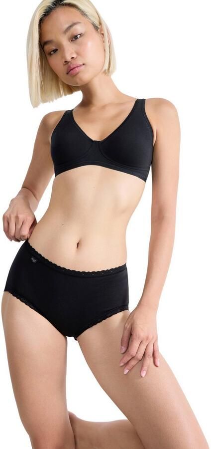 Sloggi Midislip 24 7 Cotton Lace met delicaat kant katoenmix. ondoorzichtig heupmodel (3 stuks) - Foto 4