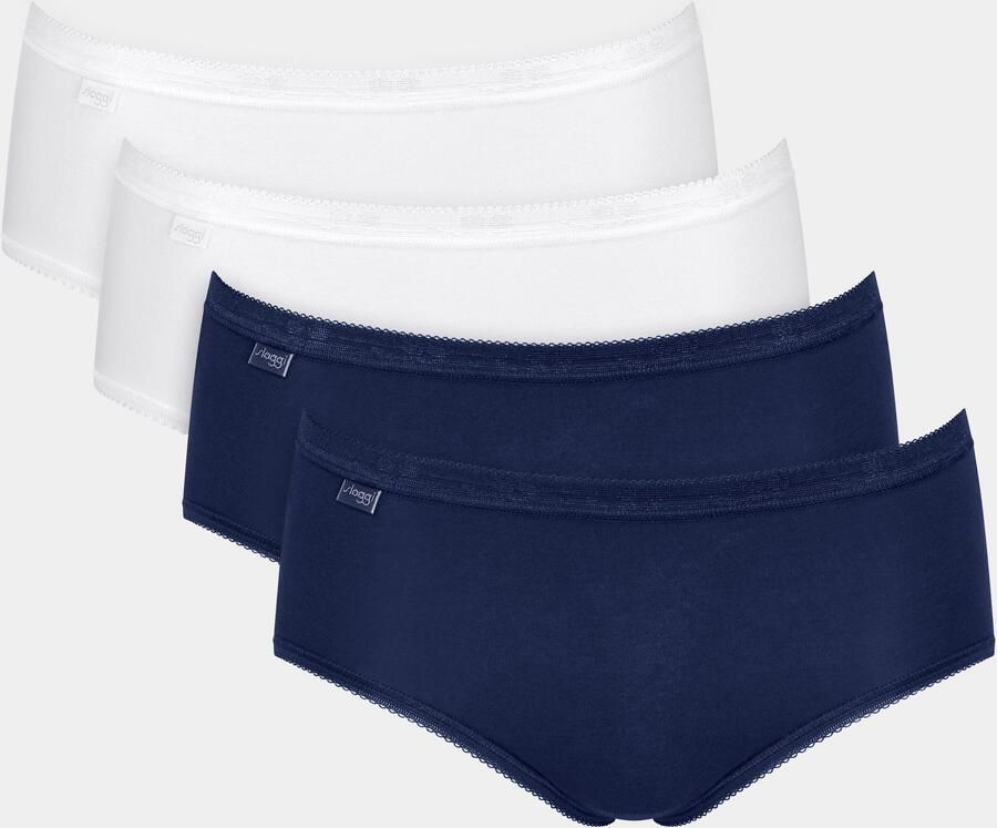 Sloggi Midislip Basic + Katoenmix elastisch zachte naden comfortabel vrouwelijk (4 stuks Set van 4) - Foto 7