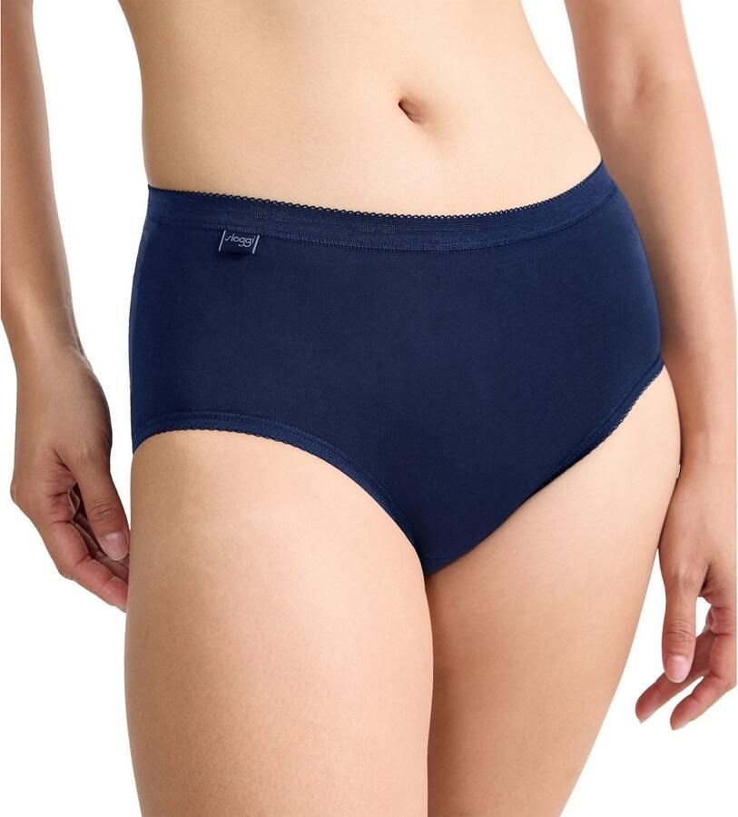 Sloggi Midislip Basic + Katoenmix elastisch zachte naden comfortabel vrouwelijk (4 stuks Set van 4)