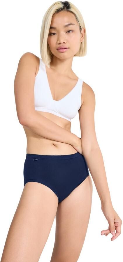 Sloggi Midislip Basic + Katoenmix elastisch zachte naden comfortabel vrouwelijk (4 stuks Set van 4) - Foto 5