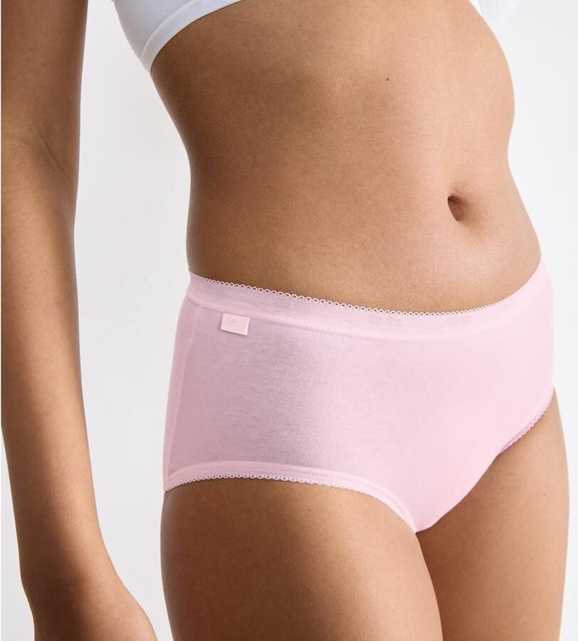 Sloggi Midislip Basic + Katoenmix elastisch zachte naden comfortabel vrouwelijk (4 stuks Set van 4) - Foto 2