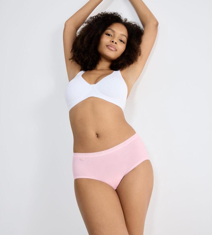 Sloggi Midislip Basic + Katoenmix elastisch zachte naden comfortabel vrouwelijk (4 stuks Set van 4) - Foto 4