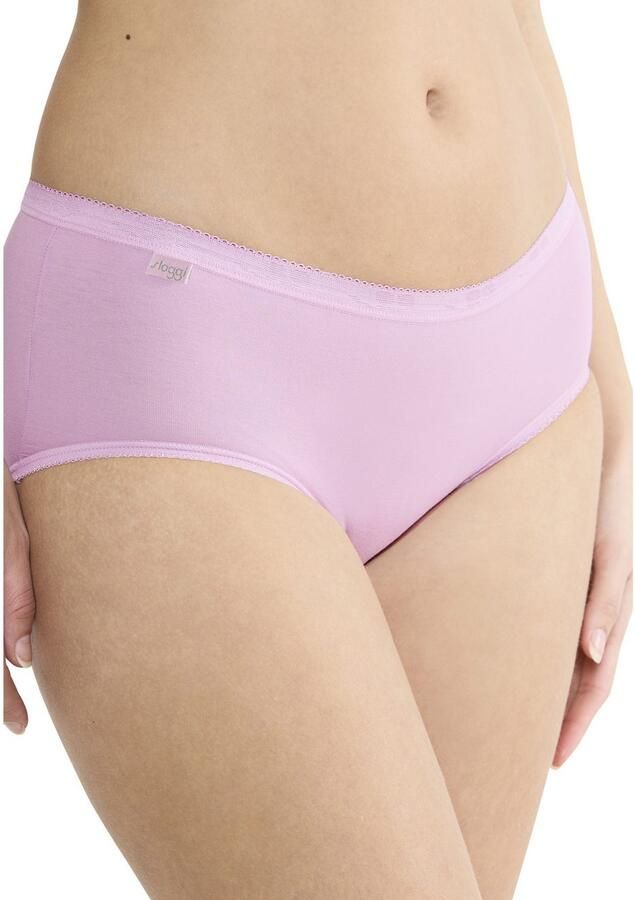 Sloggi Midislip Basic + Katoenmix elastisch zachte naden comfortabel vrouwelijk (4 stuks Set van 4) - Foto 2