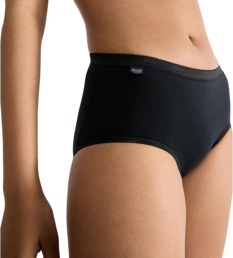 Sloggi Midislip Basic + Katoenmix klassieke stijl middelhoge taille zachte naden (3 stuks)