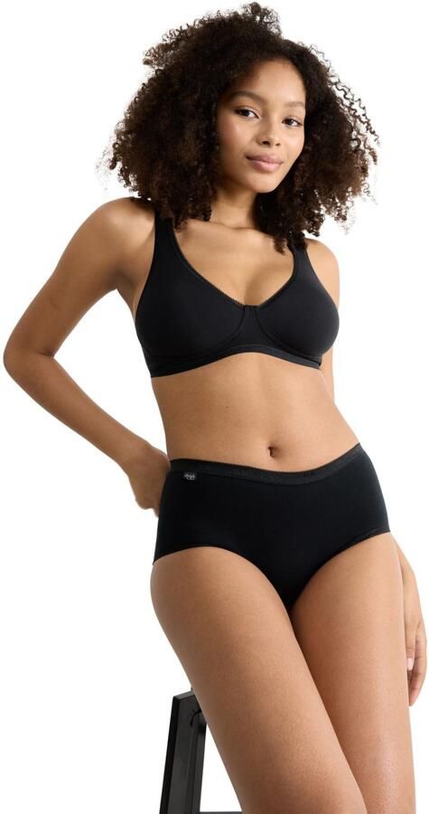 Sloggi Midislip Basic + Katoenmix klassieke stijl middelhoge taille zachte naden (3 stuks) - Foto 6