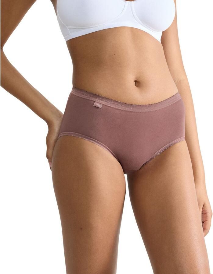 Sloggi Midislip Basic + Katoenmix klassieke stijl middelhoge taille zachte naden (3 stuks) - Foto 2