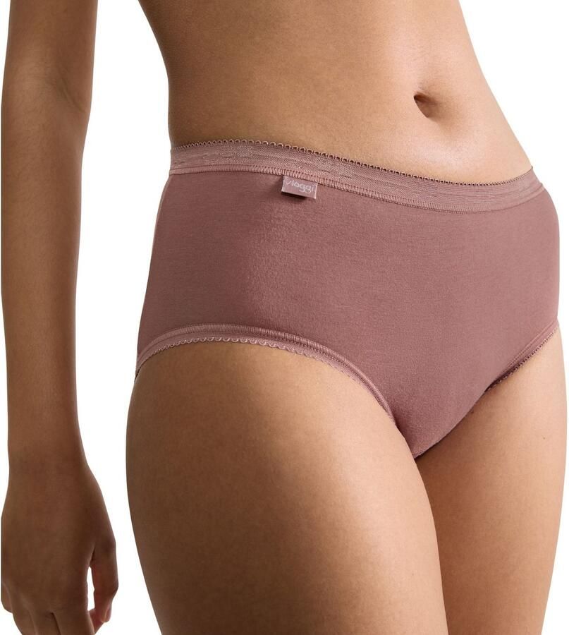 Sloggi Midislip Basic + Katoenmix klassieke stijl middelhoge taille zachte naden (3 stuks)