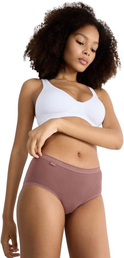 Sloggi Midislip Basic + Katoenmix klassieke stijl middelhoge taille zachte naden (3 stuks) - Foto 6