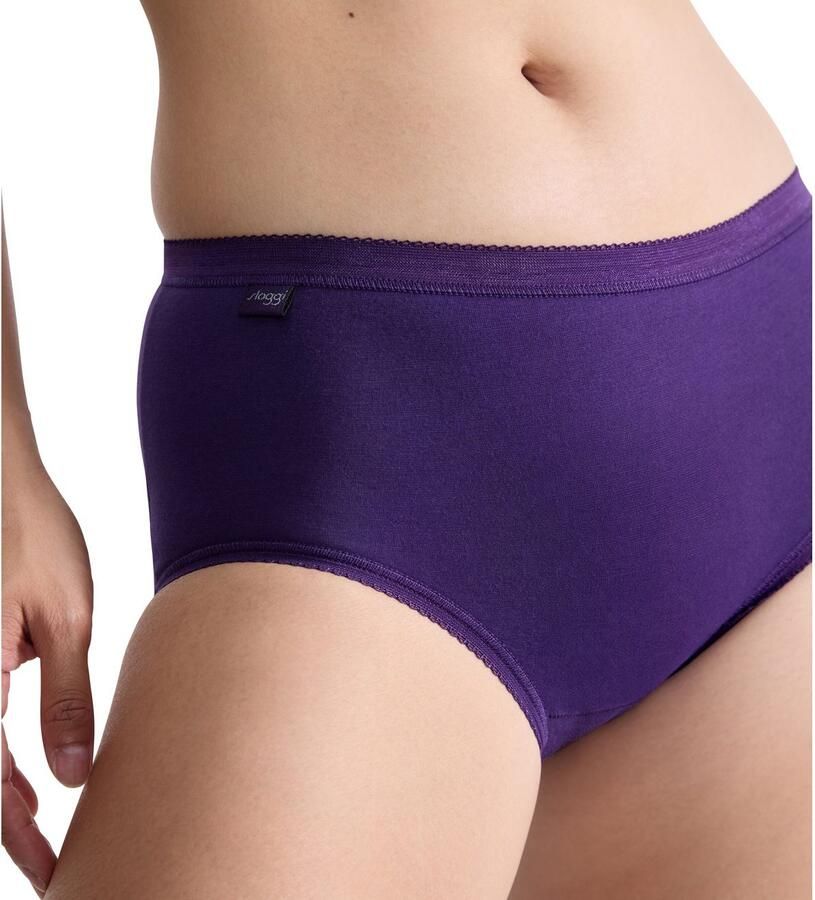 Sloggi Midislip Basic + Katoenmix klassieke stijl middelhoge taille zachte naden (3 stuks)