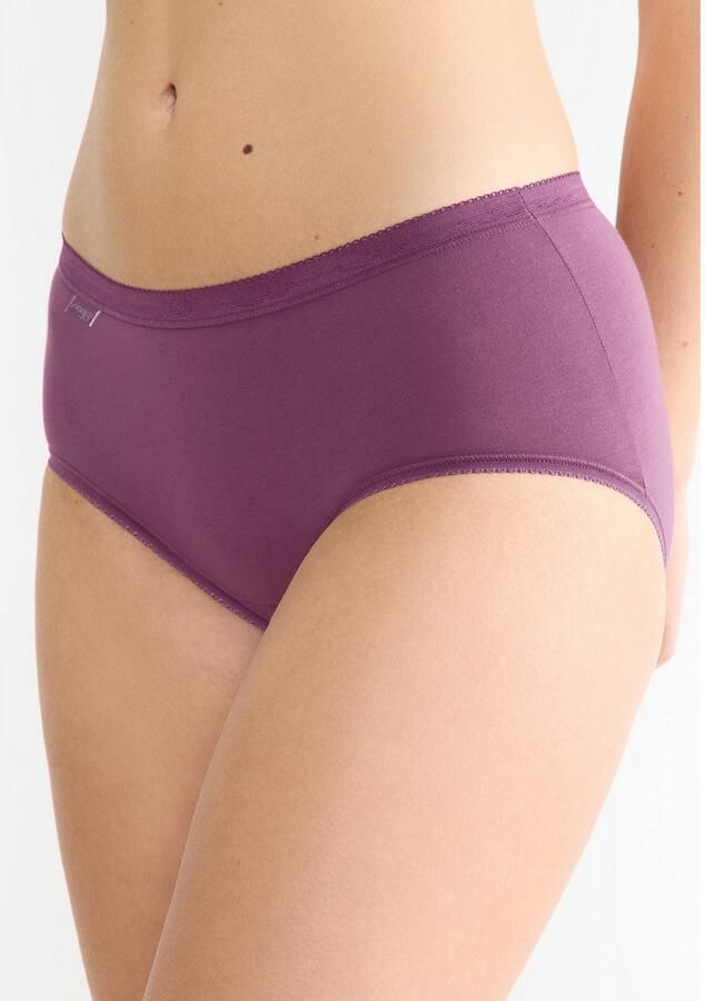 Sloggi Midislip Basic + Katoenmix klassieke stijl middelhoge taille zachte naden (3 stuks)