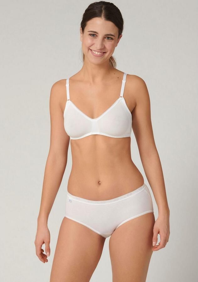 Sloggi Midislip Basic + perfecte pasvorm katoenmix zachte naden elastisch (2 stuks Set van 2) - Foto 4