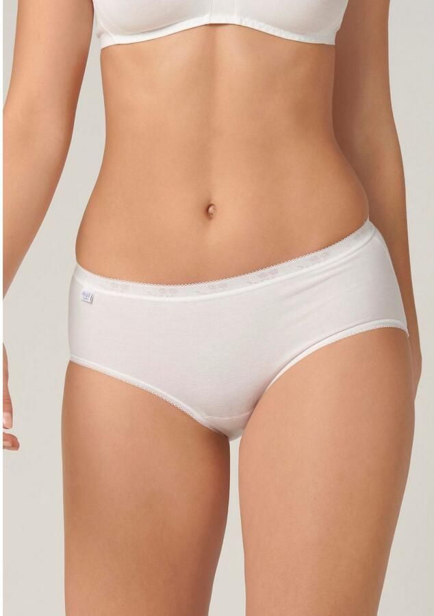 Sloggi Midislip Basic + perfecte pasvorm katoenmix zachte naden elastisch (2 stuks Set van 2) - Foto 3
