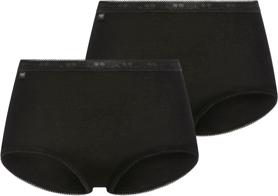 Sloggi Midislip Basic + perfecte pasvorm katoenmix zachte naden elastisch (2 stuks Set van 2) - Foto 2