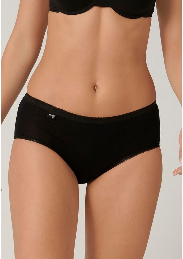 Sloggi Midislip Basic + perfecte pasvorm katoenmix zachte naden elastisch (2 stuks Set van 2)