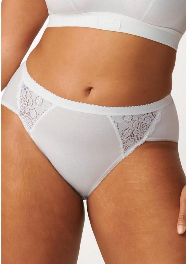 Sloggi Midislip Chic elastische kanten inzetstukken zachte naden katoenmix vrouwelijk (4 stuks Set van 4) - Foto 2