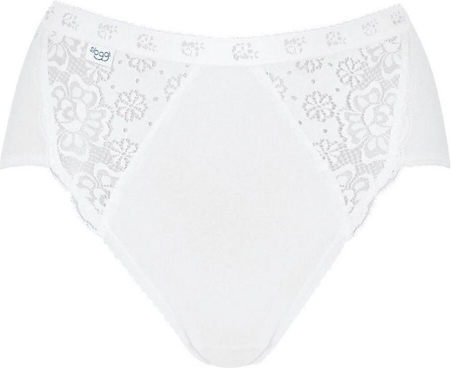 Sloggi Midislip Chic elastische kanten inzetstukken zachte naden katoenmix vrouwelijk (4 stuks Set van 4)