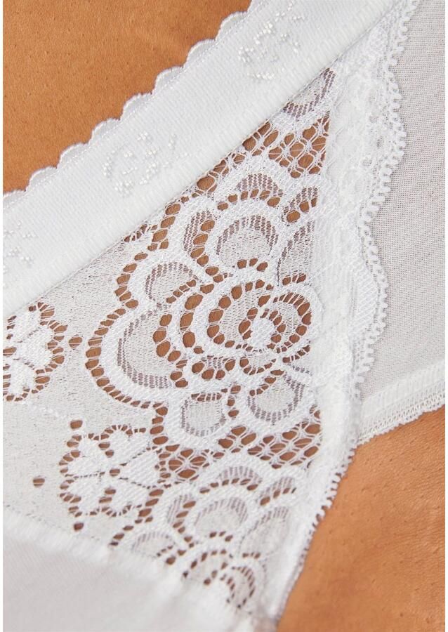 Sloggi Midislip Chic elastische kanten inzetstukken zachte naden katoenmix vrouwelijk (4 stuks Set van 4) - Foto 4