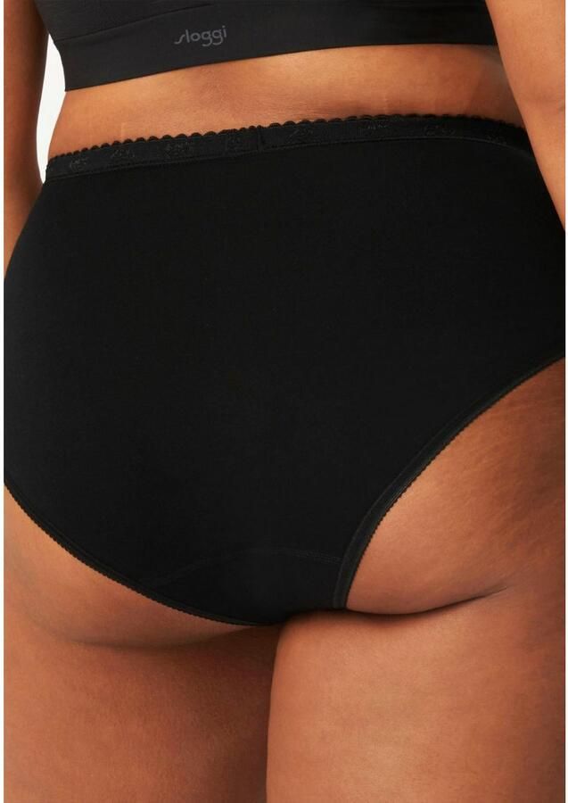 Sloggi Midislip Chic elastische kanten inzetstukken zachte naden katoenmix vrouwelijk (4 stuks Set van 4) - Foto 4