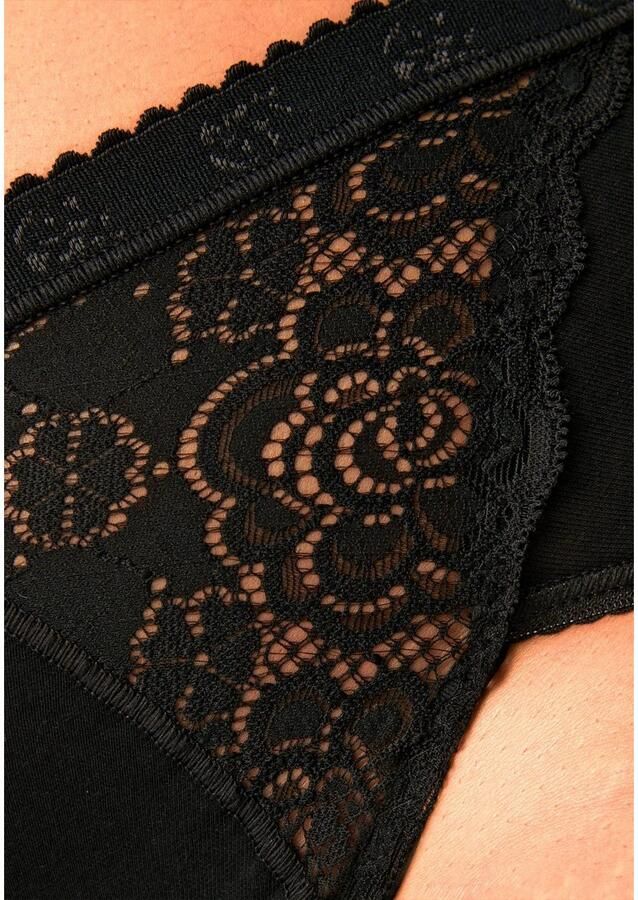 Sloggi Midislip Chic elastische kanten inzetstukken zachte naden katoenmix vrouwelijk (4 stuks Set van 4) - Foto 2