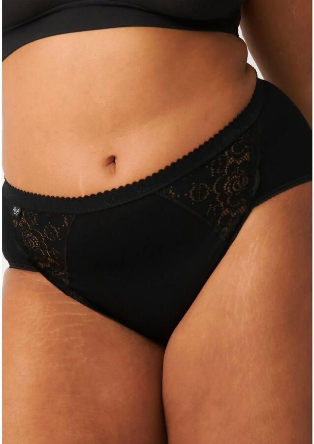 Sloggi Midislip Chic elastische kanten inzetstukken zachte naden katoenmix vrouwelijk (4 stuks Set van 4) - Foto 3