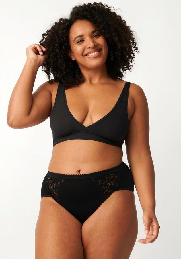 Sloggi Midislip Chic elastische kanten inzetstukken zachte naden katoenmix vrouwelijk (4 stuks Set van 4) - Foto 5