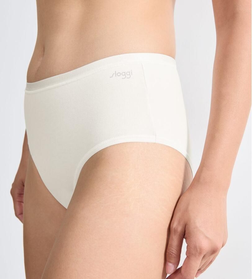 Sloggi Midislip GO Daily Cotton Glans-effect details zacht katoenmix comfortabel elastisch (Set van 3)