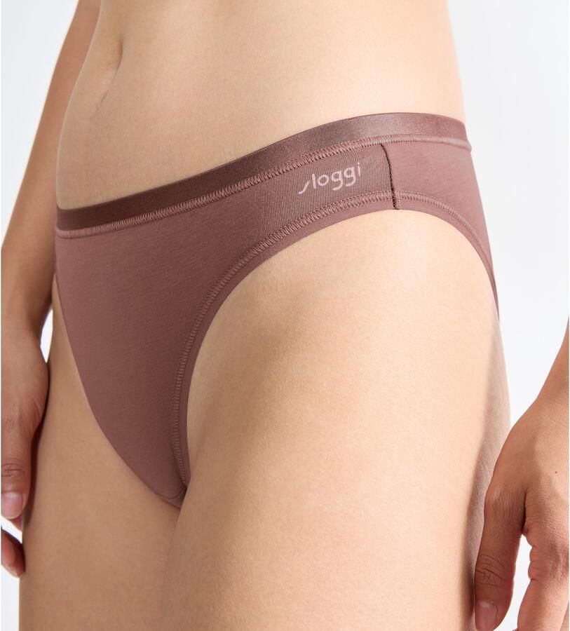 Sloggi Minislip GO Daily Cotton platte elastische band katoenmix comfortabel zacht (3 stuks)