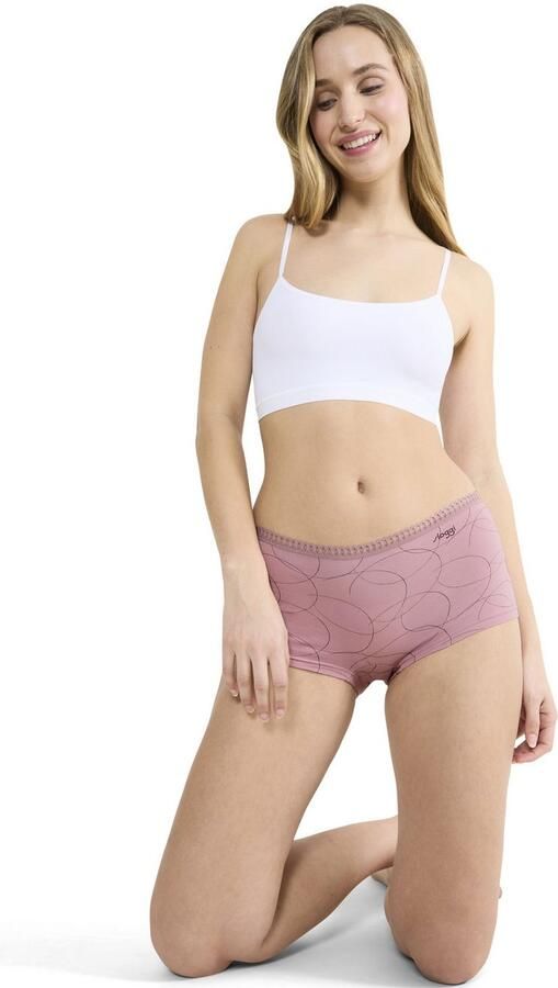 Sloggi Retro hipster GO Crush Kantdetails Multipack katoenmix zacht elastisch comfortabel (Set van 3) - Foto 5