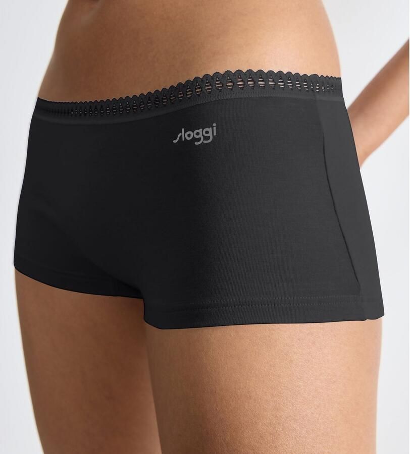 Sloggi Retro hipster GO Crush Kantdetails Multipack katoenmix zacht elastisch comfortabel (Set van 3)