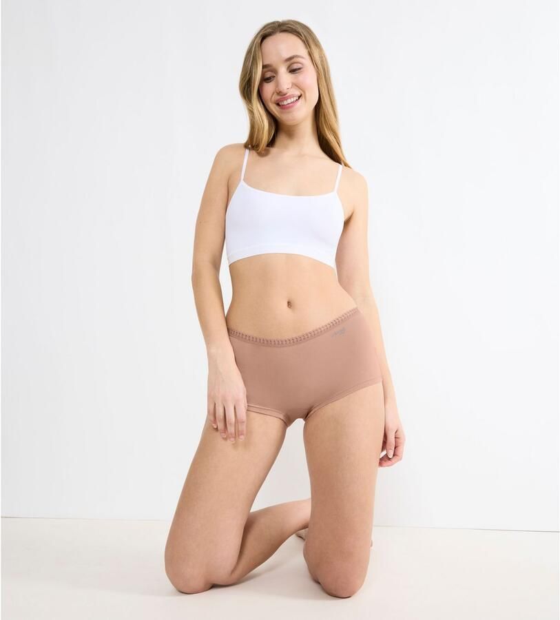 Sloggi Retro hipster GO Crush Kantdetails Multipack katoenmix zacht elastisch comfortabel (Set van 3)