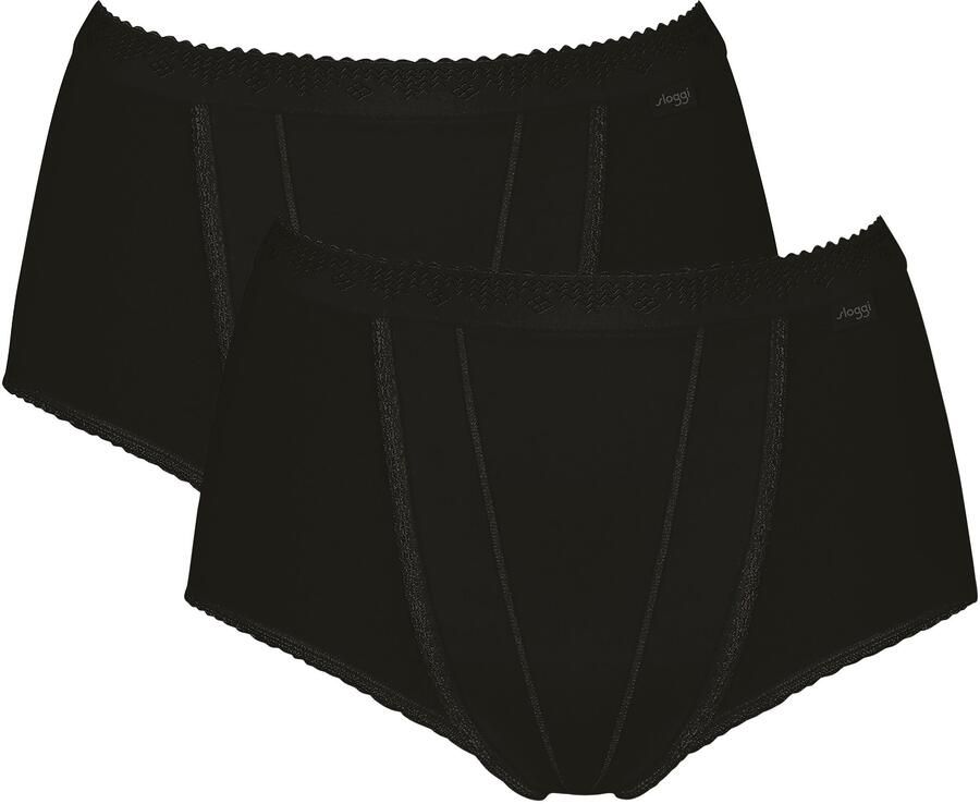 Sloggi Shapingslip Control dubbellaags buikgedeelte vormend katoenmix elastisch (2 stuks Set van 2) - Foto 6