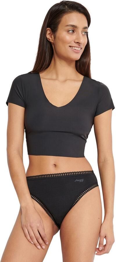 Sloggi Slip GO Crush hoge beenuitsnijding kant vrouwelijk zacht elastisch katoenmix (Set van 3) - Foto 6