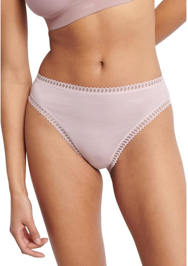 Sloggi Slip GO Crush hoge beenuitsnijding kant vrouwelijk zacht elastisch katoenmix (Set van 3) - Foto 2