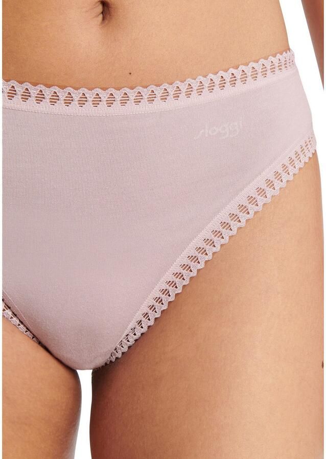 Sloggi Slip GO Crush hoge beenuitsnijding kant vrouwelijk zacht elastisch katoenmix (Set van 3) - Foto 4