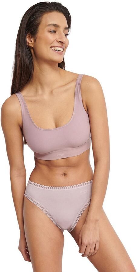 Sloggi Slip GO Crush hoge beenuitsnijding kant vrouwelijk zacht elastisch katoenmix (Set van 3) - Foto 5