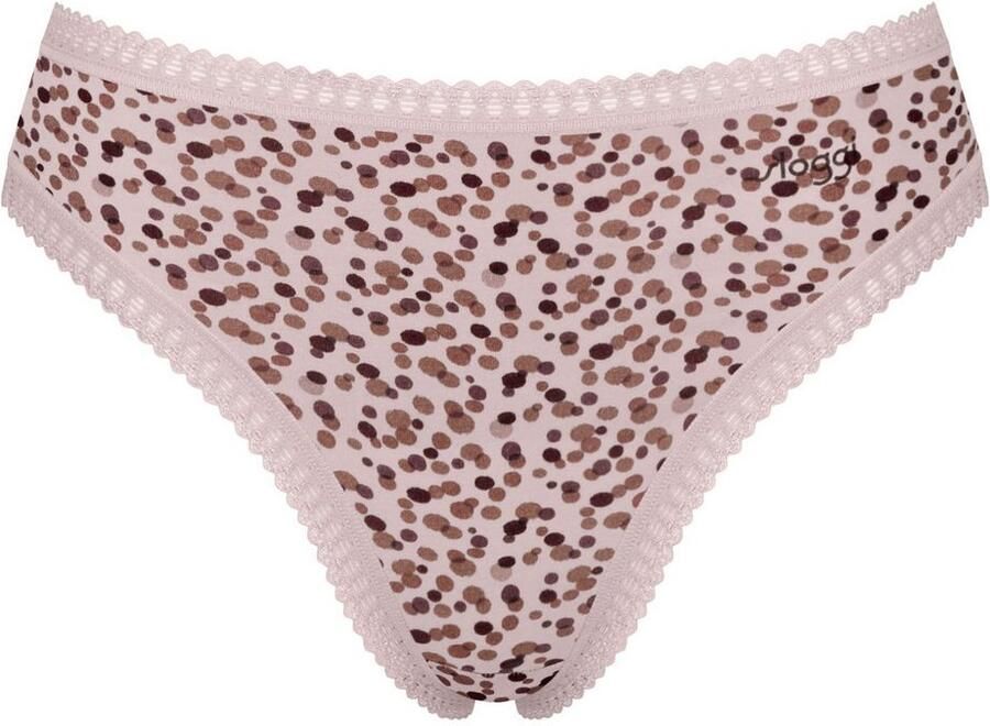 Sloggi Slip GO Crush hoge beenuitsnijding kant vrouwelijk zacht elastisch katoenmix (Set van 3)