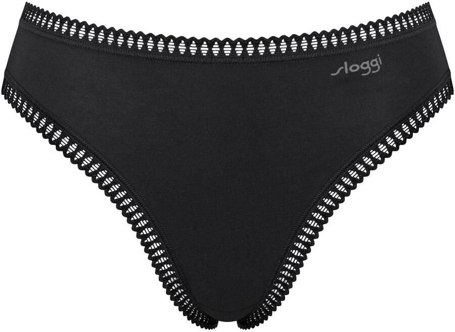Sloggi Slip GO Crush hoge beenuitsnijding kant vrouwelijk zacht elastisch katoenmix (Set van 3) - Foto 6