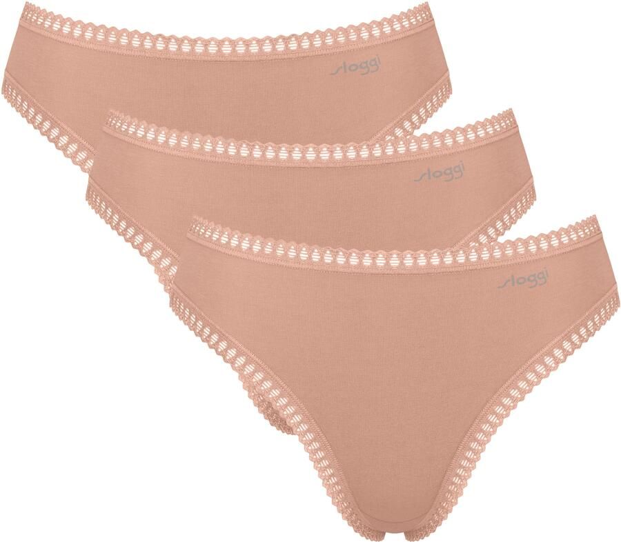 Sloggi Slip GO Crush hoge beenuitsnijding kant vrouwelijk zacht elastisch katoenmix (Set van 3) - Foto 7
