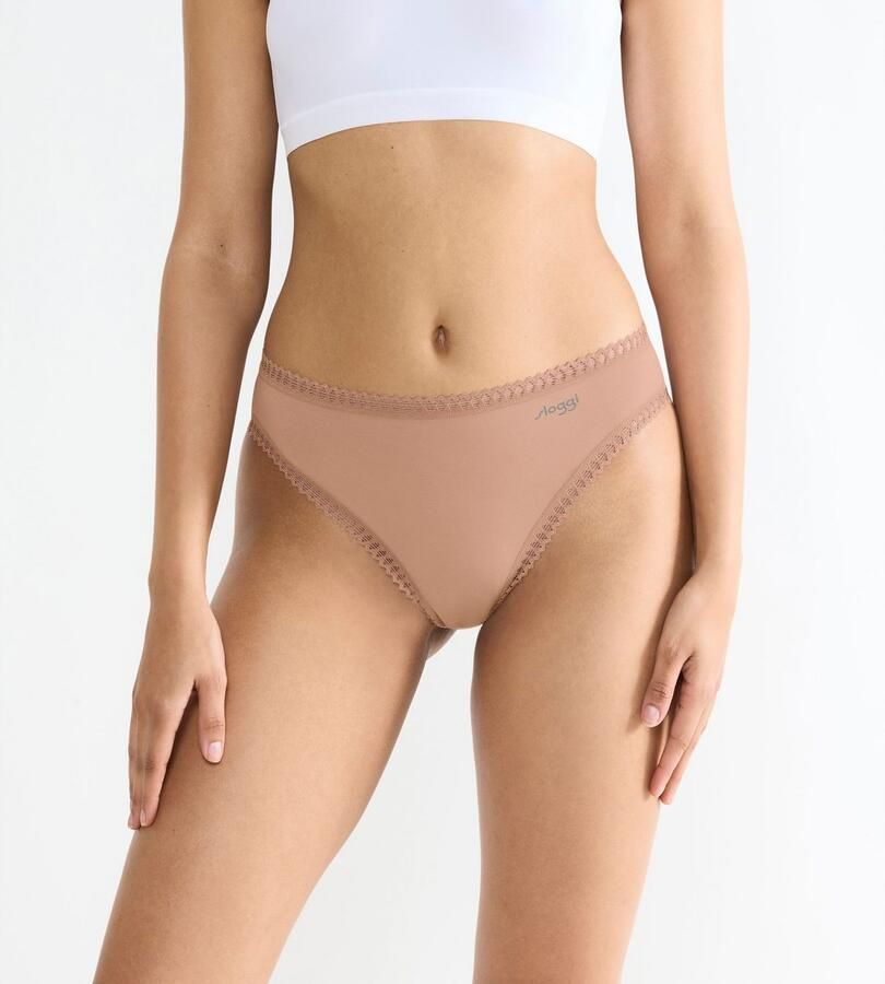 Sloggi Slip GO Crush hoge beenuitsnijding kant vrouwelijk zacht elastisch katoenmix (Set van 3) - Foto 4