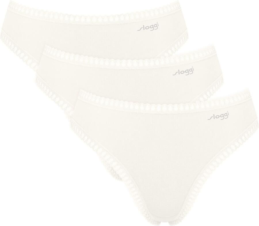Sloggi Slip GO Crush hoge beenuitsnijding kant vrouwelijk zacht elastisch katoenmix (Set van 3) - Foto 7