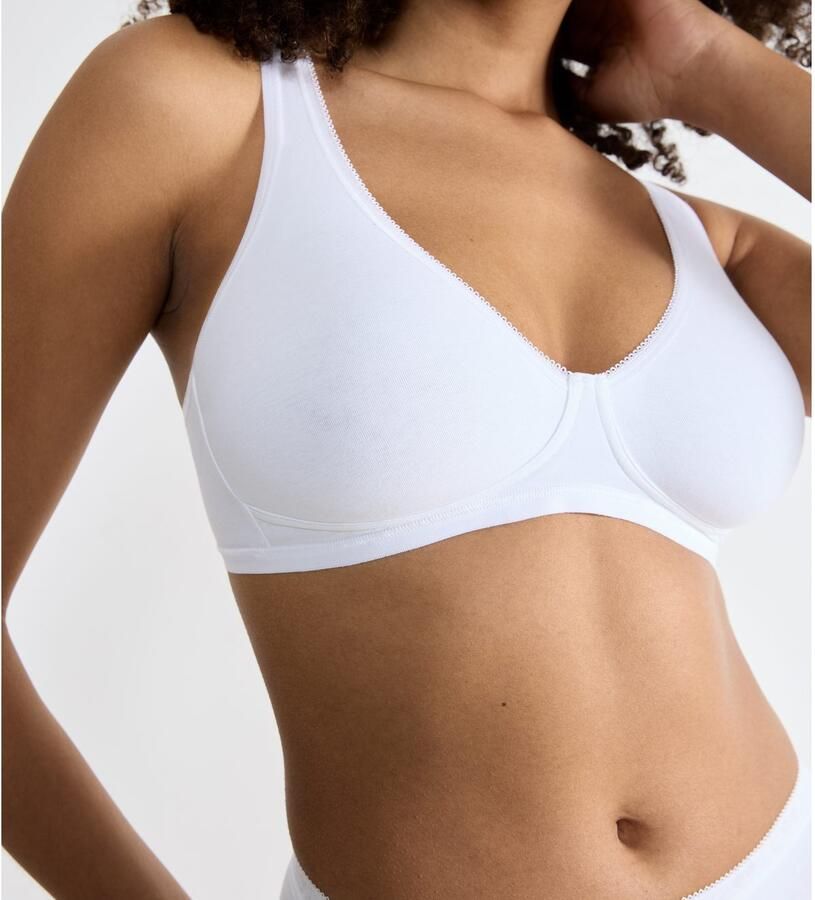 Sloggi Soft-bh Basic + perfecte pasvorm zonder beugel zonder vulling diepe v-hals