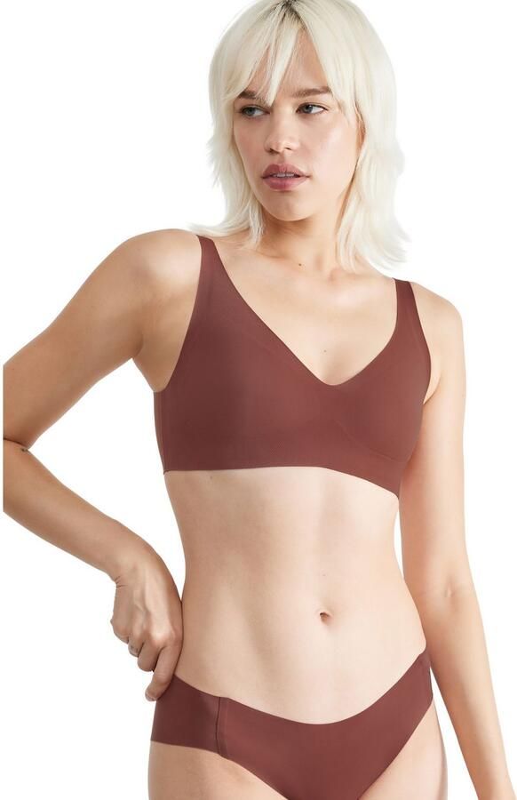 Sloggi Soft-bh ZERO Feel 2.0 naadloos uitneembare pads v-hals brede bandjes microvezel - Foto 3