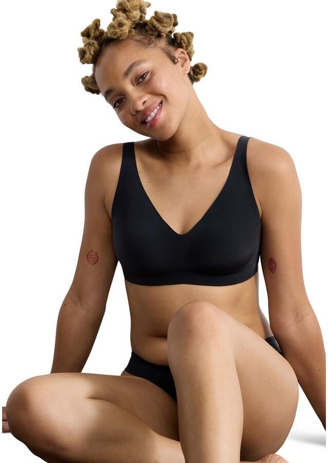 Sloggi Soft-bh ZERO Feel 2.0 naadloos uitneembare pads v-hals brede bandjes microvezel - Foto 6