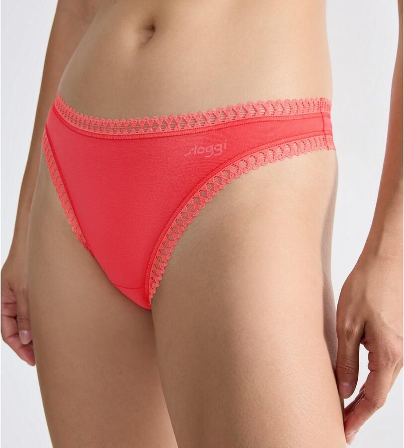 Sloggi String GO Crush met kantdetails effen gedessineerd (Set van 3)