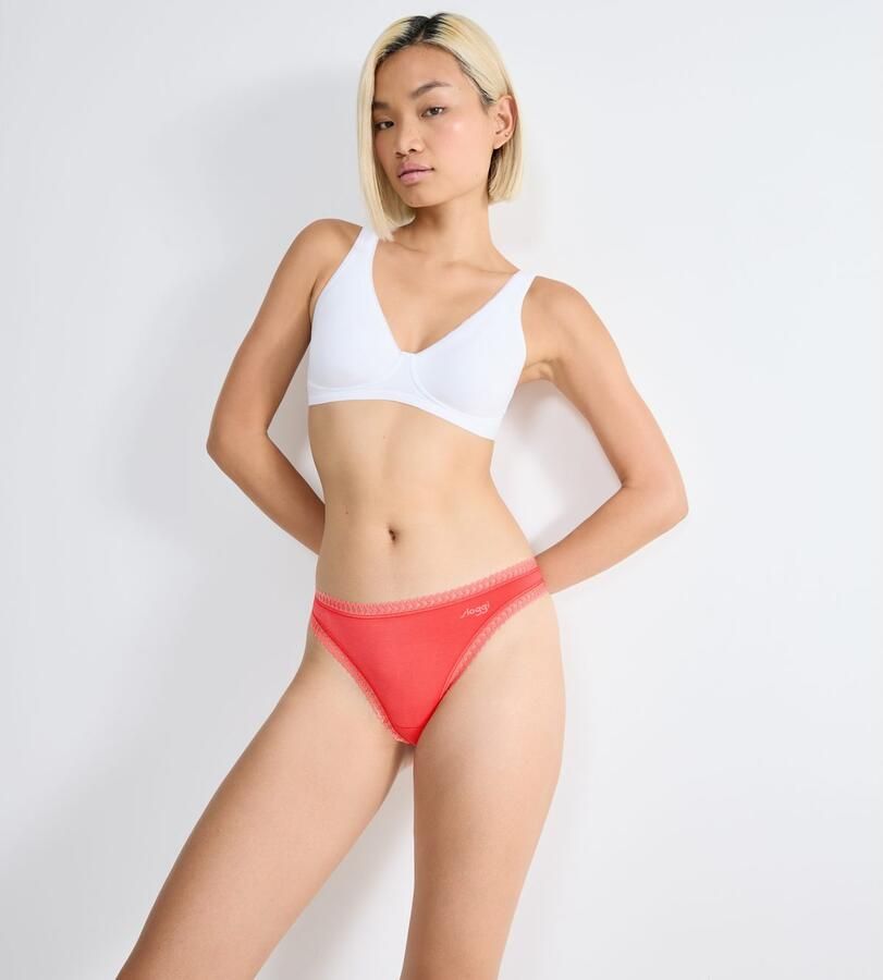 Sloggi String GO Crush met kantdetails effen gedessineerd (Set van 3) - Foto 4